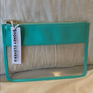 NWT Stoney Clover Lane Lagoon clear pouch